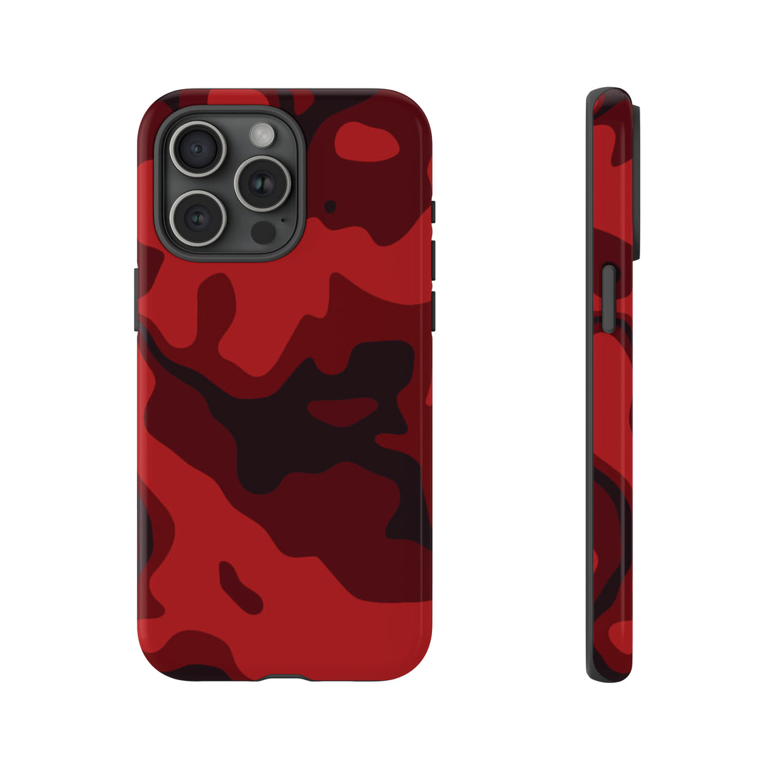 Cool Phone Case | Red Camouflage, For iPhone 15 Case | iPhone 15 Pro Case, Iphone 14 Case, Iphone 14 Pro Max Case, Protective Iphone Case - Studio40ParkLane