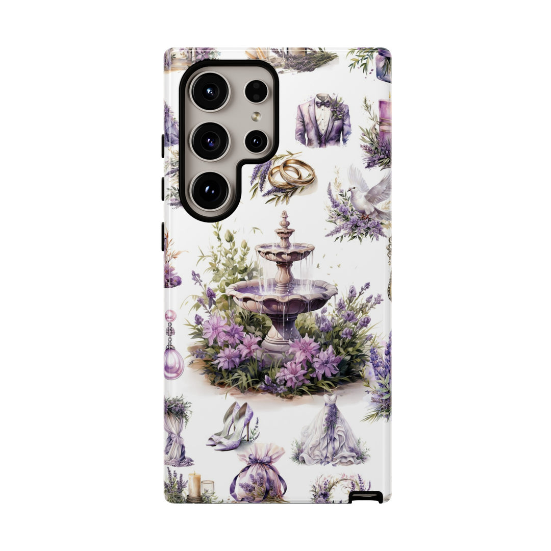 Impact Resistant, Lavender Wedding, Cute Phone Cases for Samsung S24, S23, S22, S21, IPhone 15 pro Iphone 14 pro Iphone 13 IPhone 12 Iphone 11 - Studio40ParkLane