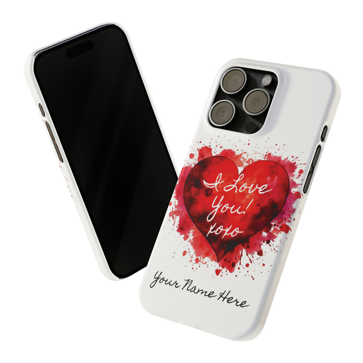 Slim Personalized Slim Cute iPhone Cases - | iPhone 15 Case | iPhone 15 Pro Max Case, Iphone 14 Case, Iphone 14 Pro Max, Iphone 13, Valentine Heart Love - Studio40ParkLane