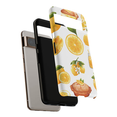 Impact Resistant, Lemon Fruit Pie, Cute Phone Cases for Samsung S24, S23, S22, S21, IPhone 15 pro Iphone 14 pro Iphone 13 IPhone 12 Iphone 11