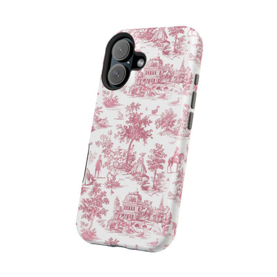 French Pink Toile Magsafe Cute Phone Case for Iphone Gift for Her,  | iPhone 15 Case | iPhone 15 Pro Max Case, Iphone 14, Iphone 14 Pro Max, Iphone 13, Iphone 16