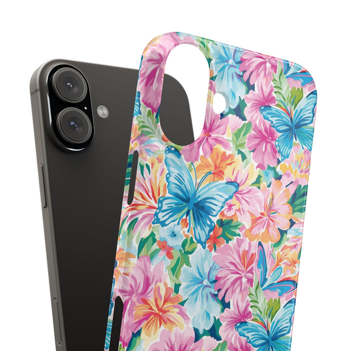 Sleek Snap Butterflies Flowers Cute Phone Case for iPhone 16 15 14 13 12 11 X Xs Max Xr Pro Plus Samsung Galaxy S24 S23 S22 S21 S20 Ultra
