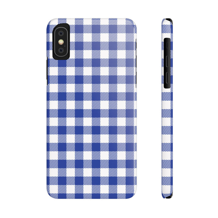 Slim Blue Gingham Gift for Her Cute Phone Cases for Iphone 16 Pro Max | iPhone 15 Case | iPhone 15 Pro Max Case, Iphone 14, 13, 12, 11, 10, 8, 7 - Studio40ParkLane