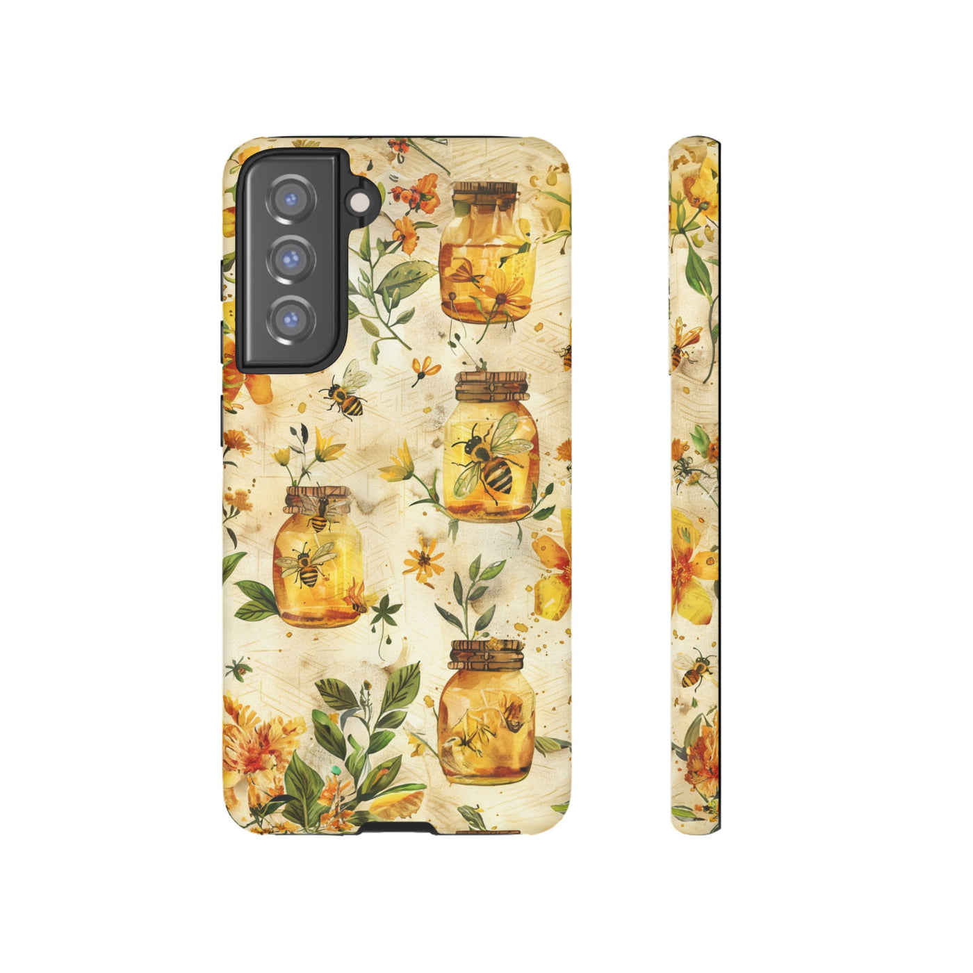 Impact Resistant, Honey Bees, Cute Phone Cases for Samsung S24, S23, S22, S21, IPhone 15 pro Iphone 14 pro Iphone 13 IPhone 12 Iphone 11