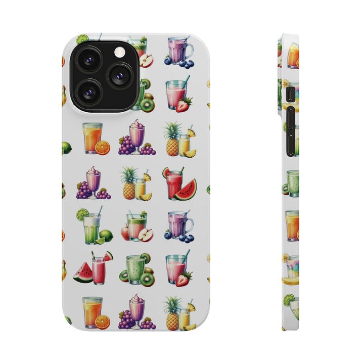 Slim Cute Phone Cases for Iphone - | iPhone 15 Case | iPhone 15 Pro Max Case, Iphone 14 Case, Iphone 14 Pro Max, Iphone 13, Tropical Summer Fruit Cocktail - Studio40ParkLane