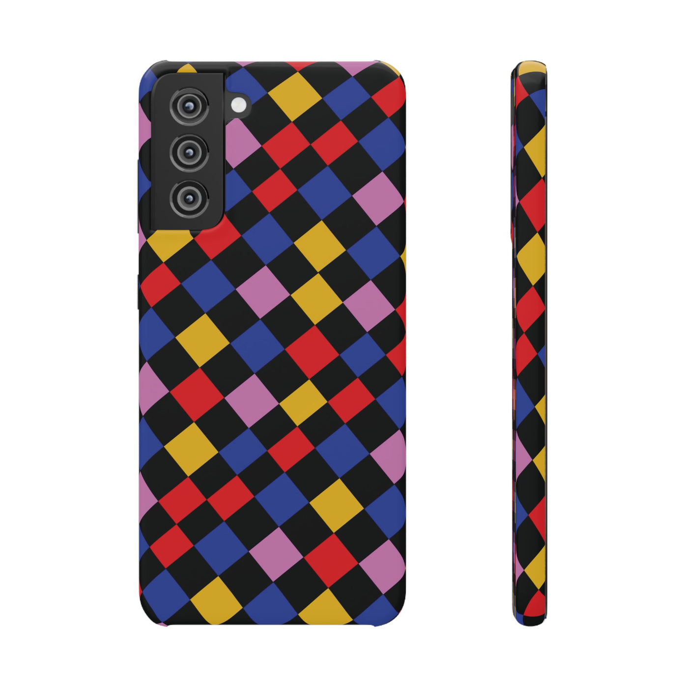 Colorful Checkerboard Cute Phone Case - Sleek Snap - for iPhone 16 15 14 13 12 11 Max Pro Plus Samsung Galaxy S24 S23 S22 S21 S20 Plus Ultra - Studio40ParkLane