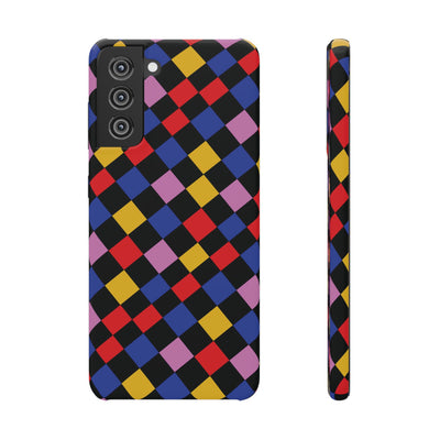 Colorful Checkerboard Cute Phone Case - Sleek Snap - for iPhone 16 15 14 13 12 11 Max Pro Plus Samsung Galaxy S24 S23 S22 S21 S20 Plus Ultra - Studio40ParkLane