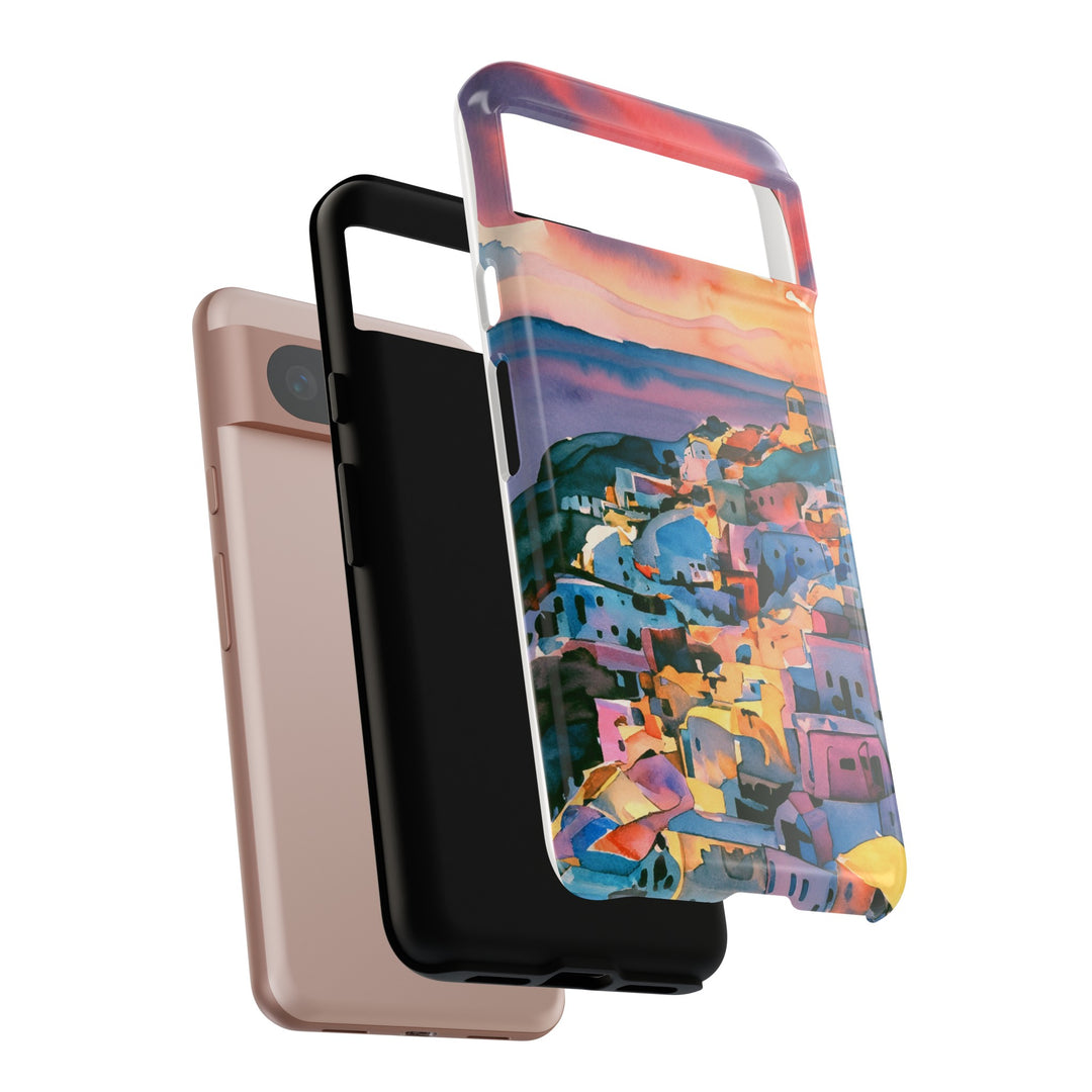 Impact Resistant, Greek Sunset, Cute Phone Cases for Samsung S24, S23, S22, S21, IPhone 15 pro Iphone 14 pro Iphone 13 IPhone 12 Iphone 11 - Studio40ParkLane