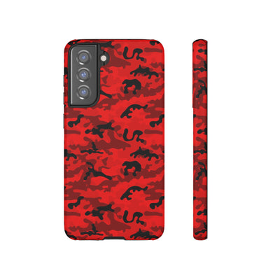 Impact Resistant, Red Camo Camouflage, Cute Phone Cases for Samsung S24, S23, S22, S21, IPhone 15 pro Iphone 14 pro Iphone 13 IPhone 12 Iphone 11