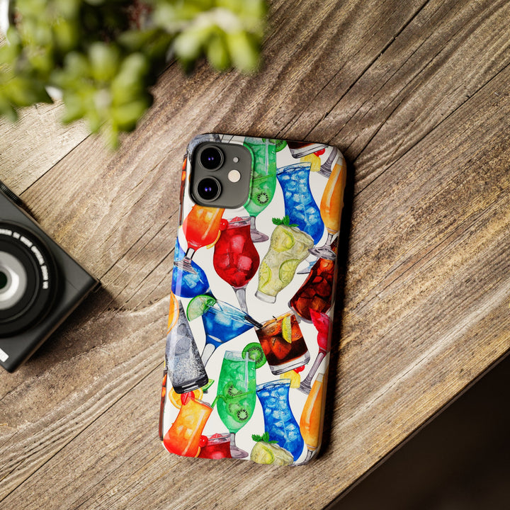 Slim Cute Phone Cases for Iphone - | iPhone 15 Case | iPhone 15 Pro Max Case, Iphone 14 Case, Iphone 14 Pro Max, Iphone 13, Summer Fruit Cocktail - Studio40ParkLane