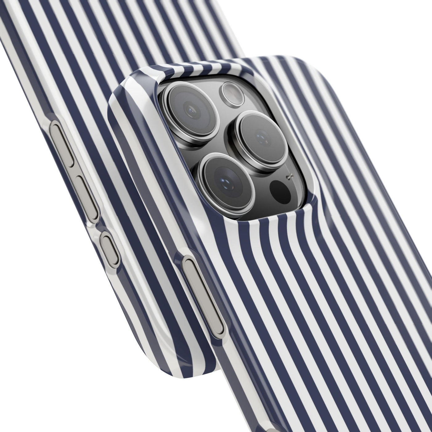 Slim Navy Blue Striped Cute Phone Case for Iphone 16 - | iPhone 15 Pro Max Case | iPhone 14 Case Iphone 13 12 11 10 9 8 7 XS X Gift for Her - Studio40ParkLane