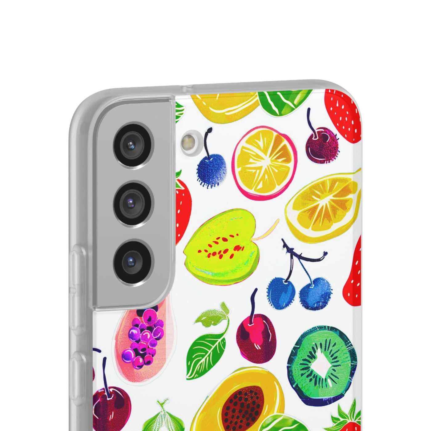 Cute Flexi Phone Cases, Summer Fruit Mix, Compatible with Samsung Galaxy S23, Samsung S22, Samsung S21, Samsung S20, Galaxy S20 Ultra