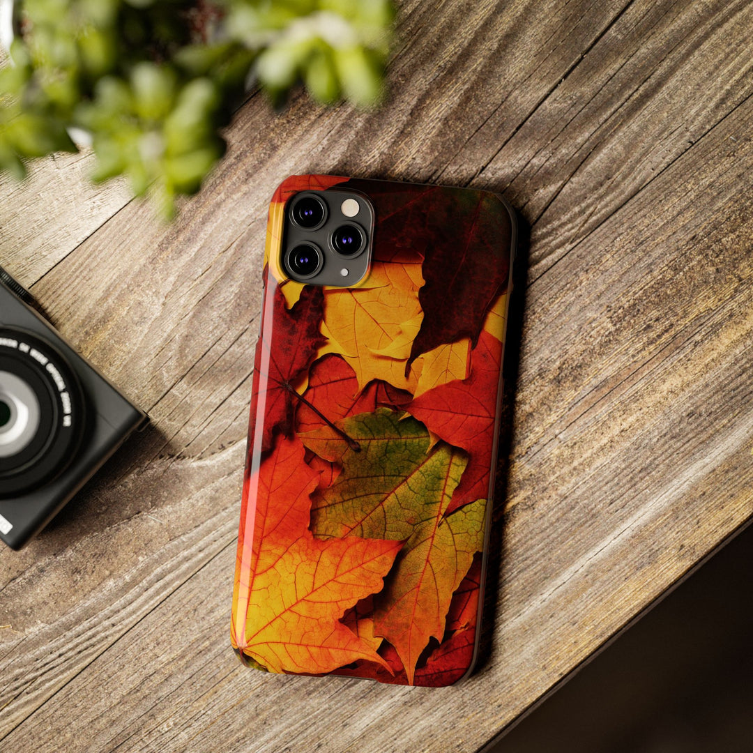 Slim Autumn Fall Leaves Gift Cute Phone Cases for Iphone 16 | iPhone 15 Case | iPhone 15 Pro Max Case, Iphone 14, Iphone 14 Pro Max, Iphone 13, Slim Mom Dad Gift - Studio40ParkLane