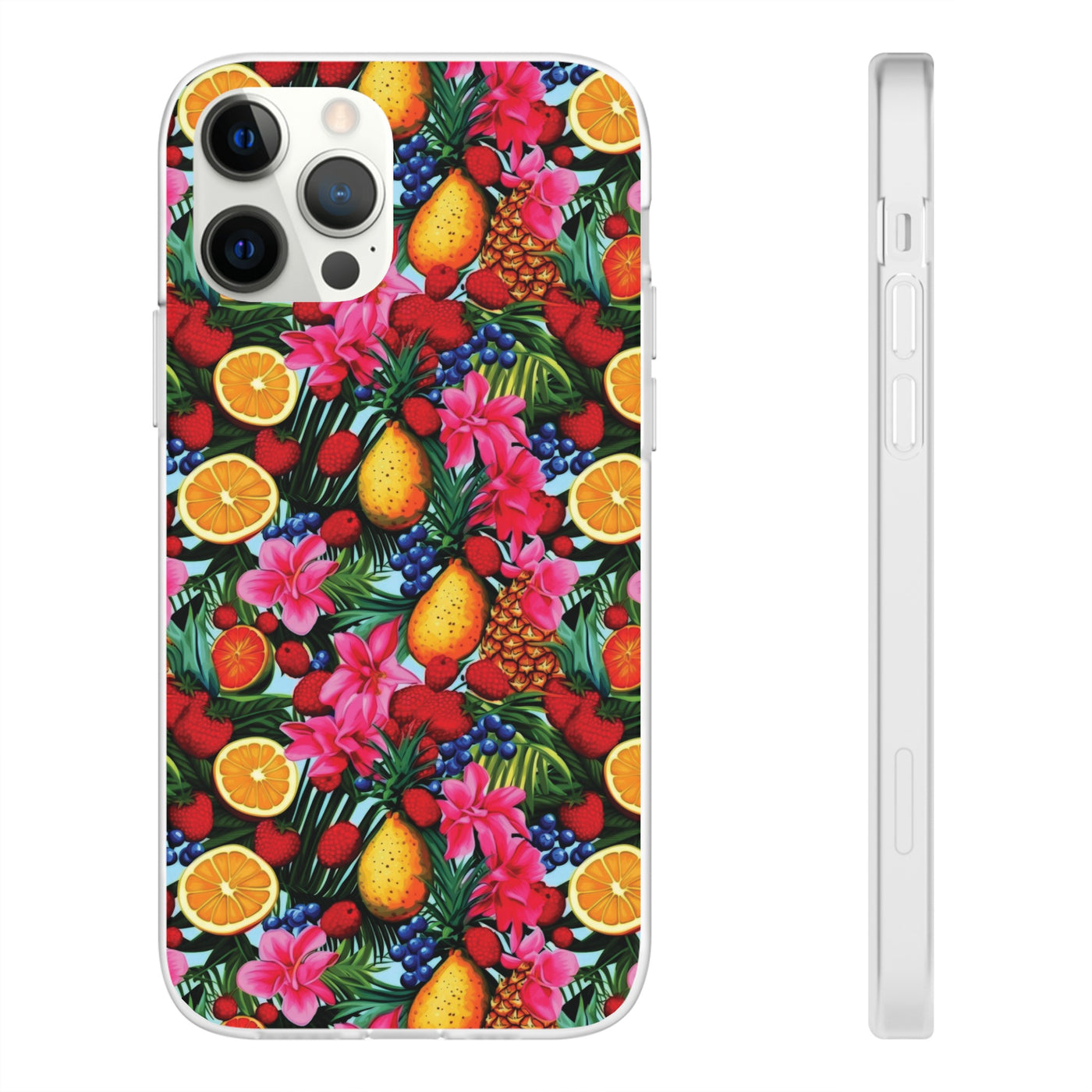 Cute Flexi Phone Cases, For Iphones and Samsung Galaxy Phones, Summer Mixed Fruit, Galaxy S23 Phone Case, Samsung S22 Case, Samsung S21, Iphone 15, Iphone 14, Iphone 13