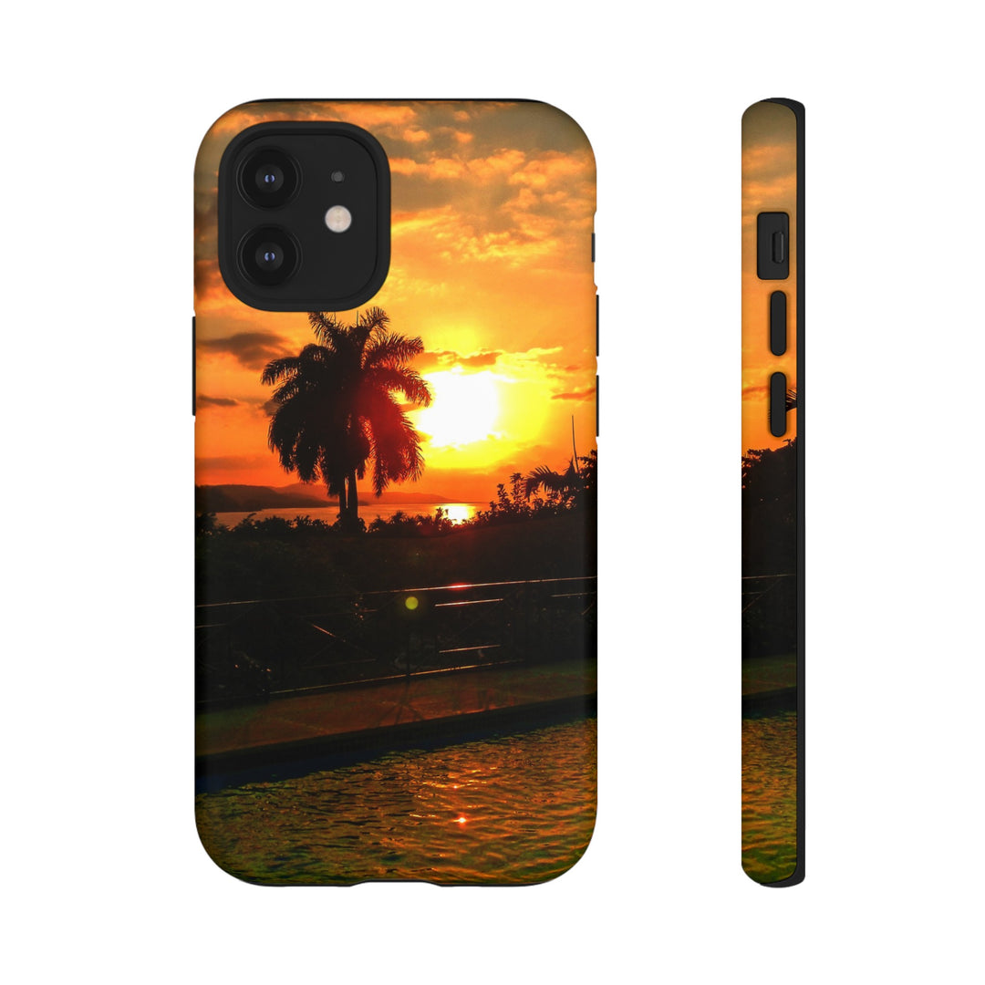 Cute Samsung Case | Cool Iphone Case | Summer Jamaica Pool Sunset, Samsung S24, S23, S22, S21, IPhone 15 Case | Iphone 14 Case, Iphone 13 Case - Studio40ParkLane
