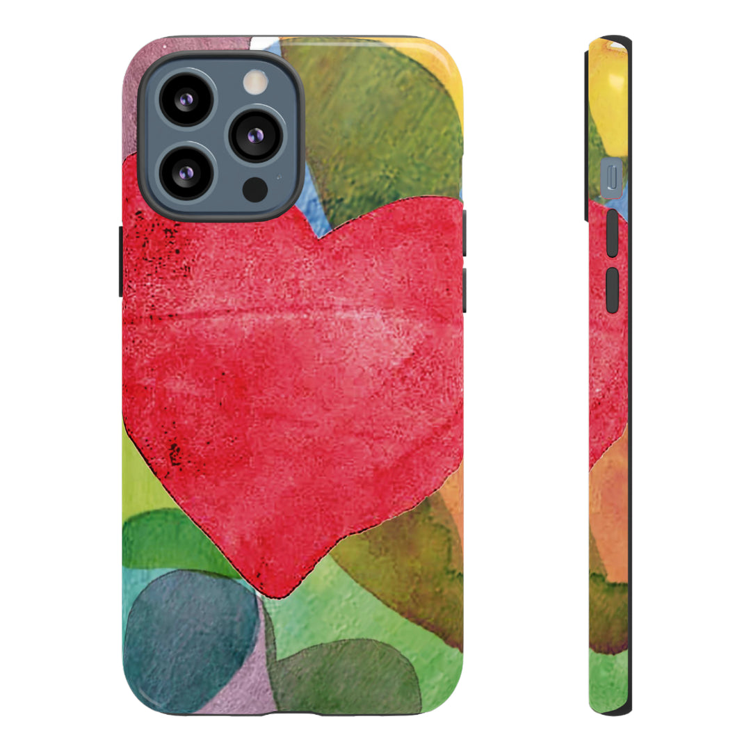 Cute IPhone Case | iPhone 15 Case | iPhone 15 Pro Max Case, Iphone 14 Case, Iphone 14 Pro Max Case IPhone Case for Art Lovers, Red Heart - Studio40ParkLane