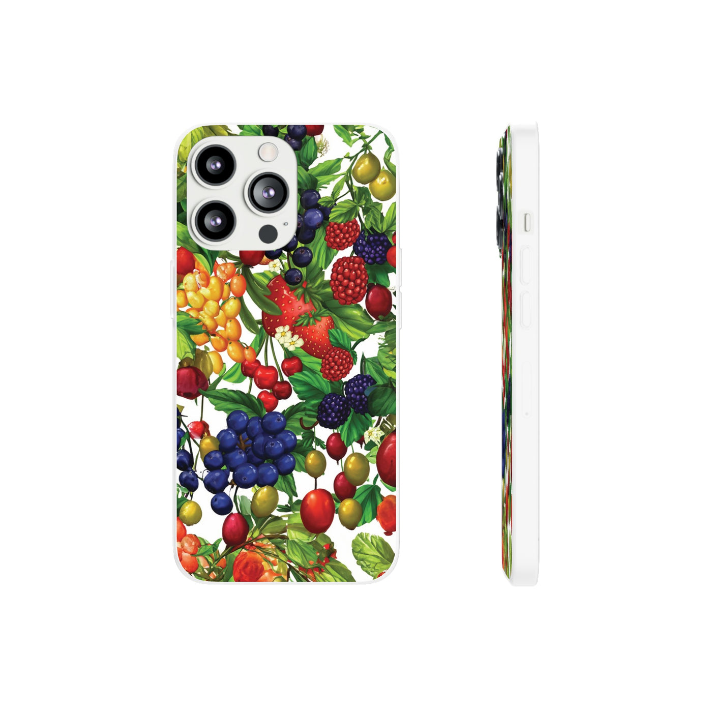 Cute Flexi Phone Cases, For Samsung Galaxy and Iphone, Summer Mixed Fruit, Galaxy S23 Phone Case, Samsung S22 Case, Samsung S21, Iphone 15, Iphone 14, Iphone 13