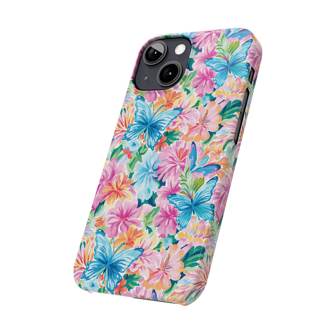 Slim Butterflies Flowers Gift for Her Cute Phone Cases for Iphone 16 Pro Max | iPhone 15 Case | iPhone 15 Pro Max Case, Iphone 14, 13, 12, 11, 10, 8, 7