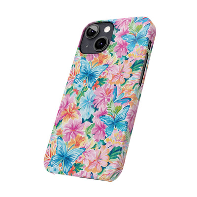 Slim Butterflies Flowers Gift for Her Cute Phone Cases for Iphone 16 Pro Max | iPhone 15 Case | iPhone 15 Pro Max Case, Iphone 14, 13, 12, 11, 10, 8, 7