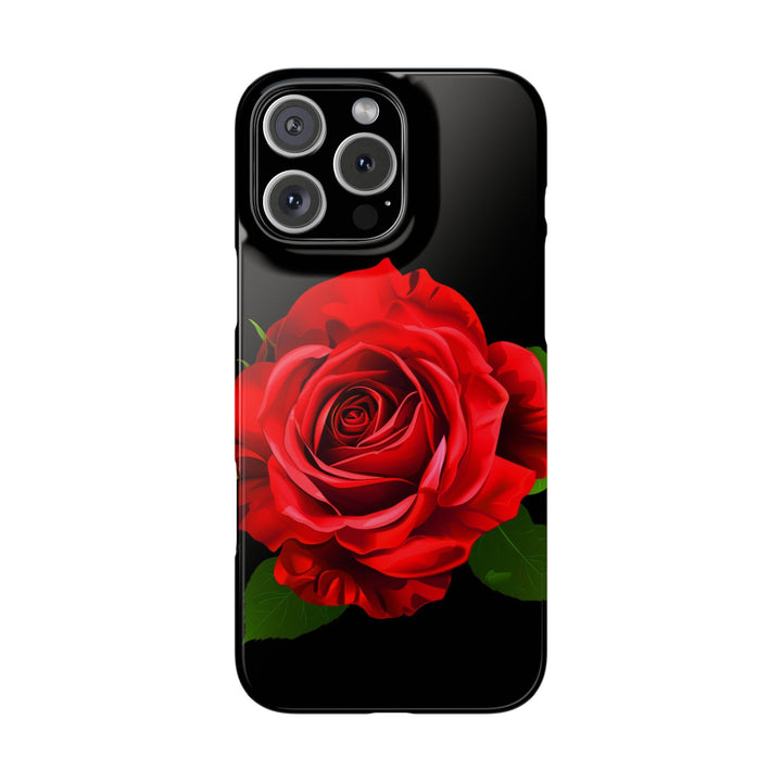 Slim Red Rose Flowers Gift for Her Cute Phone Cases for Iphone 16 Pro Max | iPhone 15 Case | iPhone 15 Pro Max Case, Iphone 14, Iphone 14 Pro Max, Iphone 13 12 11 8 7 - Studio40ParkLane