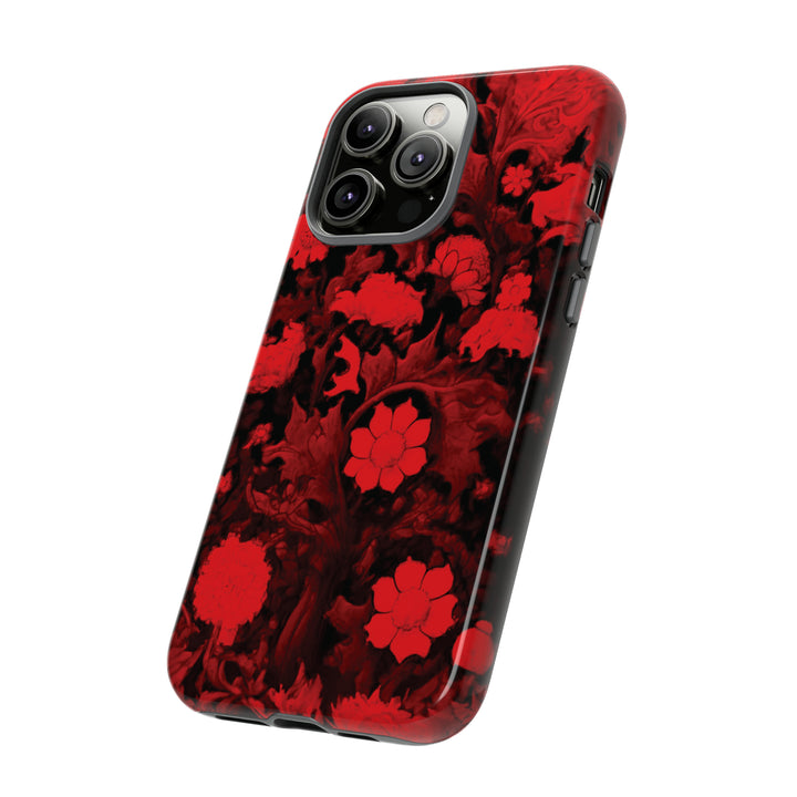 Cool Phone Case | Red Flowers, For iPhone 15 Case | iPhone 15 Pro Case, Iphone 14 Case, Iphone 14 Pro Max Case, Protective Iphone Case - Studio40ParkLane
