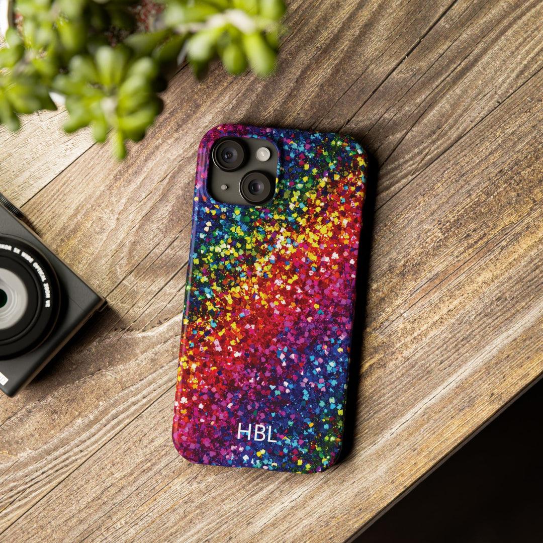 Slim Personalized Slim Muted Faux Play on Glitter Effect Cute Phone Cases for Iphone 16 Pro Max | iPhone 15 Case | iPhone 15 Pro Max Case, Iphone 14, Iphone 14 Pro Max, Iphone 13 12 11 8 7 - Studio40ParkLane