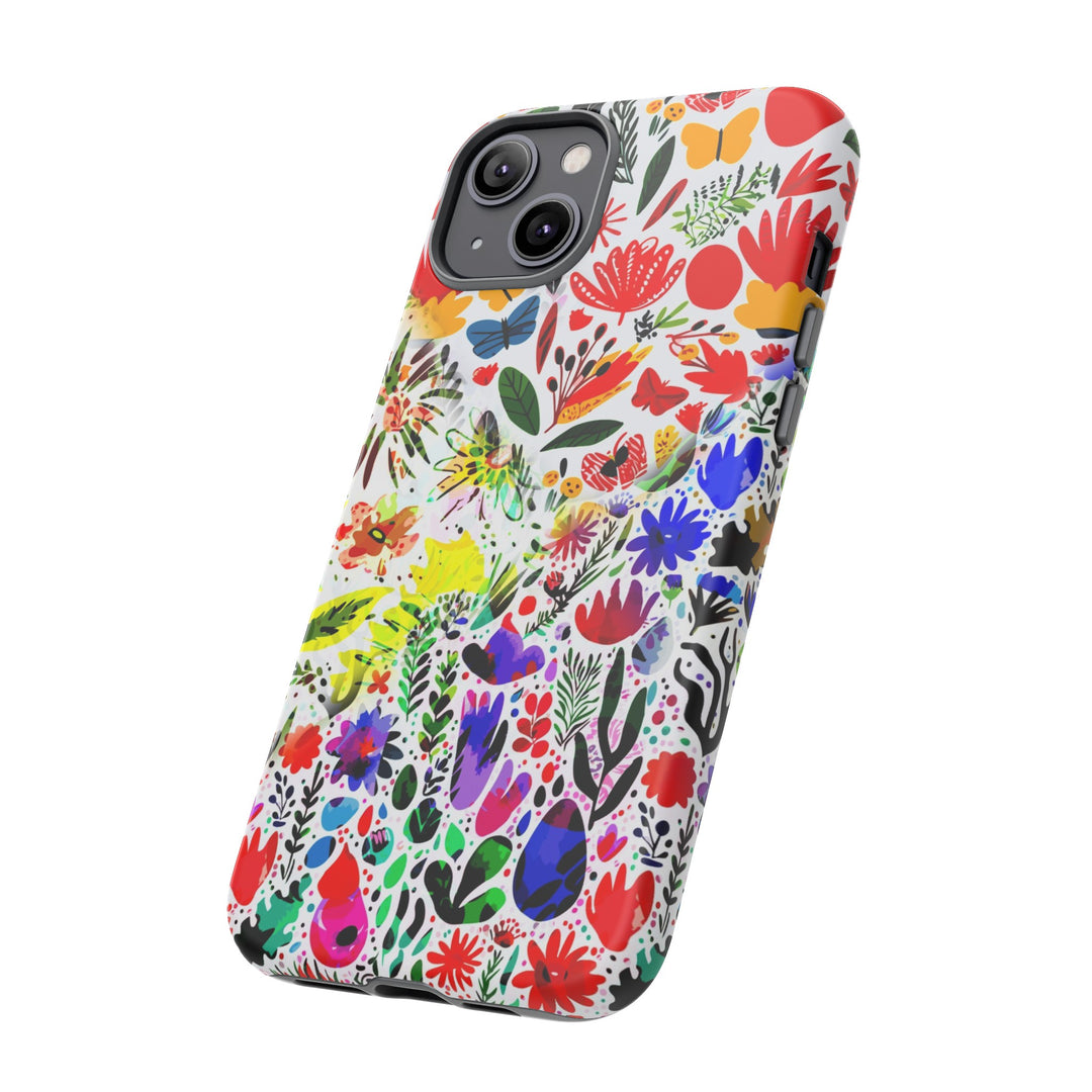 Impact Resistant, Colored Flowers, Cute Phone Cases for Samsung S24, S23, S22, S21, IPhone 15 pro Iphone 14 pro Iphone 13 IPhone 12 Iphone 11 - Studio40ParkLane