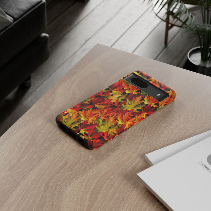 Fall Leaves Impact Resistant, Cute Phone Cases for Samsung S24, S23, S22, S21, IPhone 15 pro Iphone 14 pro Iphone 13 IPhone 12 Iphone 11 - Studio40ParkLane