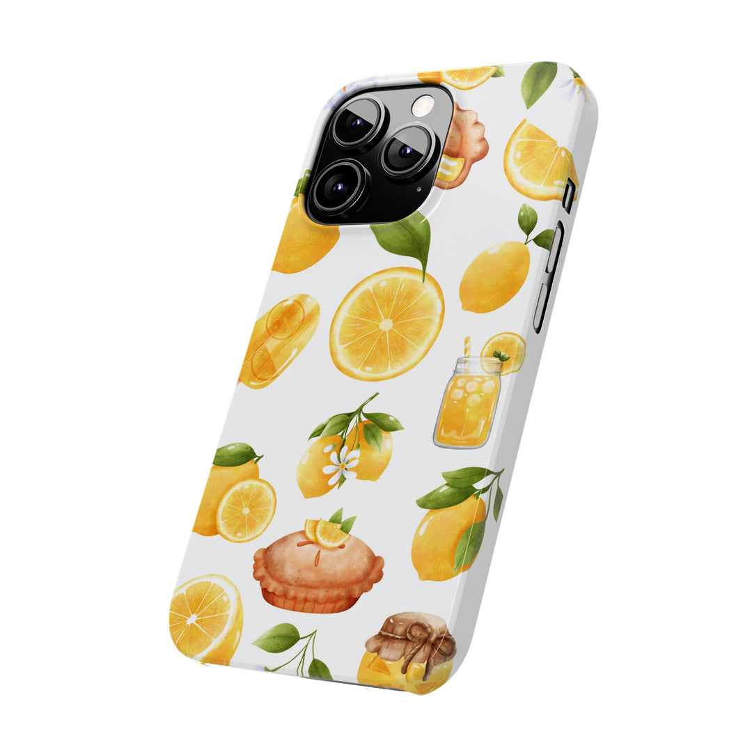 Slim Cute Phone Cases for Iphone - | iPhone 15 Case | iPhone 15 Pro Max Case, Iphone 14 Case, Iphone 14 Pro Max, Iphone 13, Summer Fruit Lemon - Studio40ParkLane