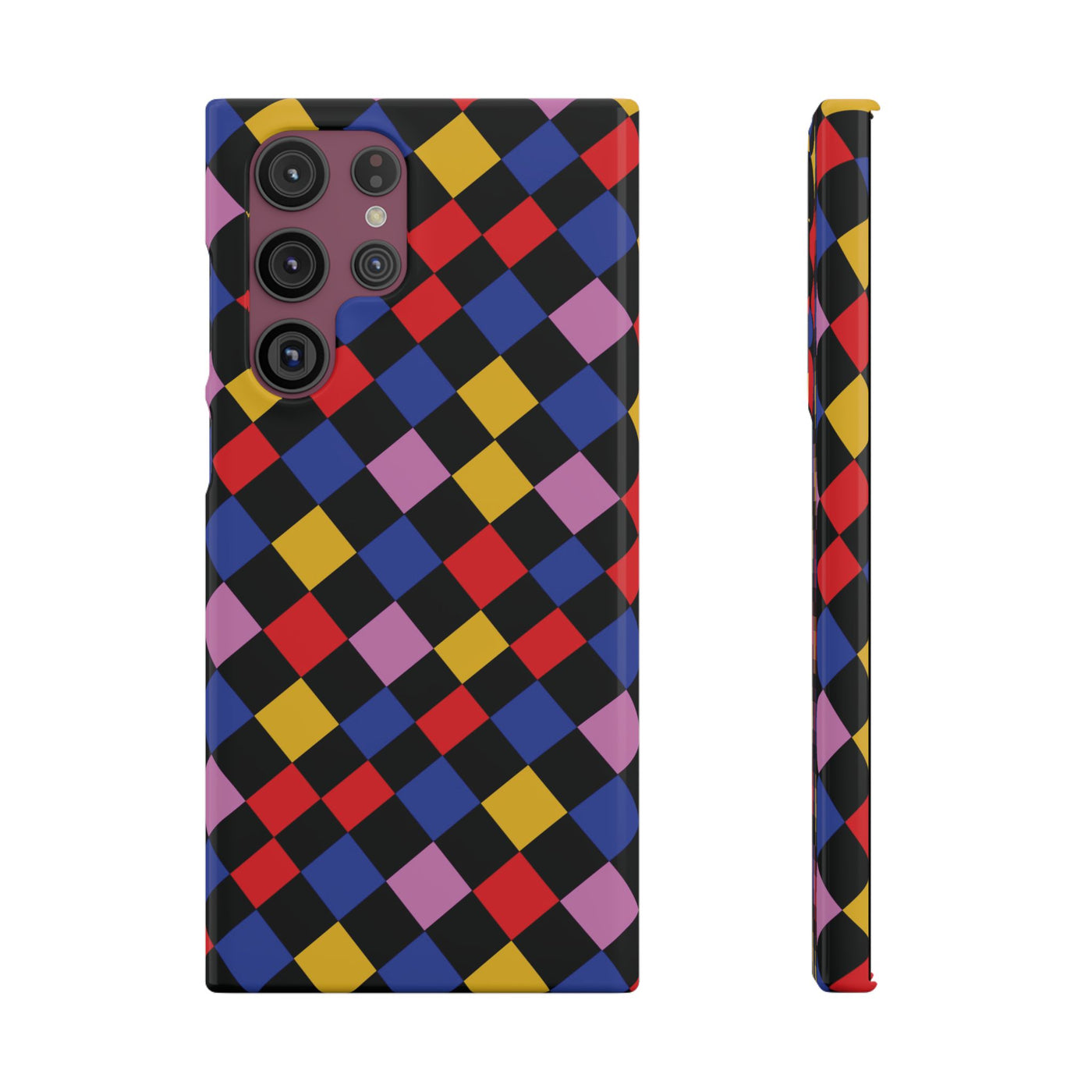 Colorful Checkerboard Cute Phone Case - Sleek Snap - for iPhone 16 15 14 13 12 11 Max Pro Plus Samsung Galaxy S24 S23 S22 S21 S20 Plus Ultra - Studio40ParkLane