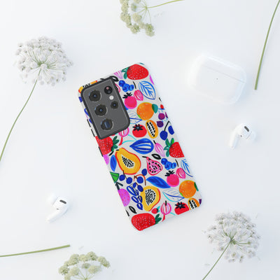 Cute Samsung Phone Case | Aesthetic Samsung Phone Case | Galaxy S23, S22, S21, S20 | Summer Fruit Cocktail, Protective Phone Case