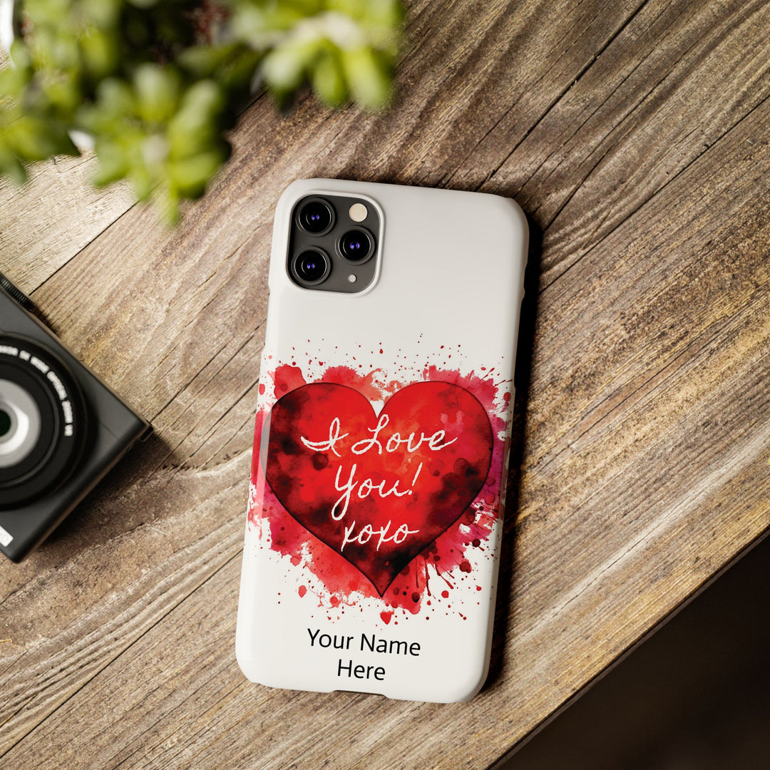 Slim Custom Personalized Valentine Love Gift for Her Cute Phone Cases for Iphone 16 Pro Max | iPhone 15 Case | iPhone 15 Pro Max Case, Iphone 14, 13, 12, 11, 10, 8, 7 - Studio40ParkLane