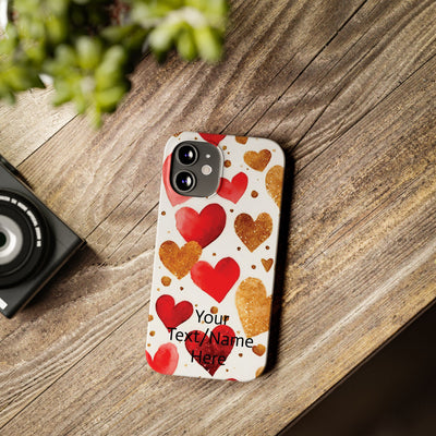 Slim Custom Personalized Valentine Love Gift for Her Cute Phone Cases for Iphone 16 Pro Max | iPhone 15 Case | iPhone 15 Pro Max Case, Iphone 14