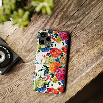 Slim Spring Flowers Gift for Her Cute Phone Cases for Iphone 16 Pro Max | iPhone 15 Case | iPhone 15 Pro Max Case, Iphone 14, 13, 12, 11, 10, 8, 7 - Studio40ParkLane
