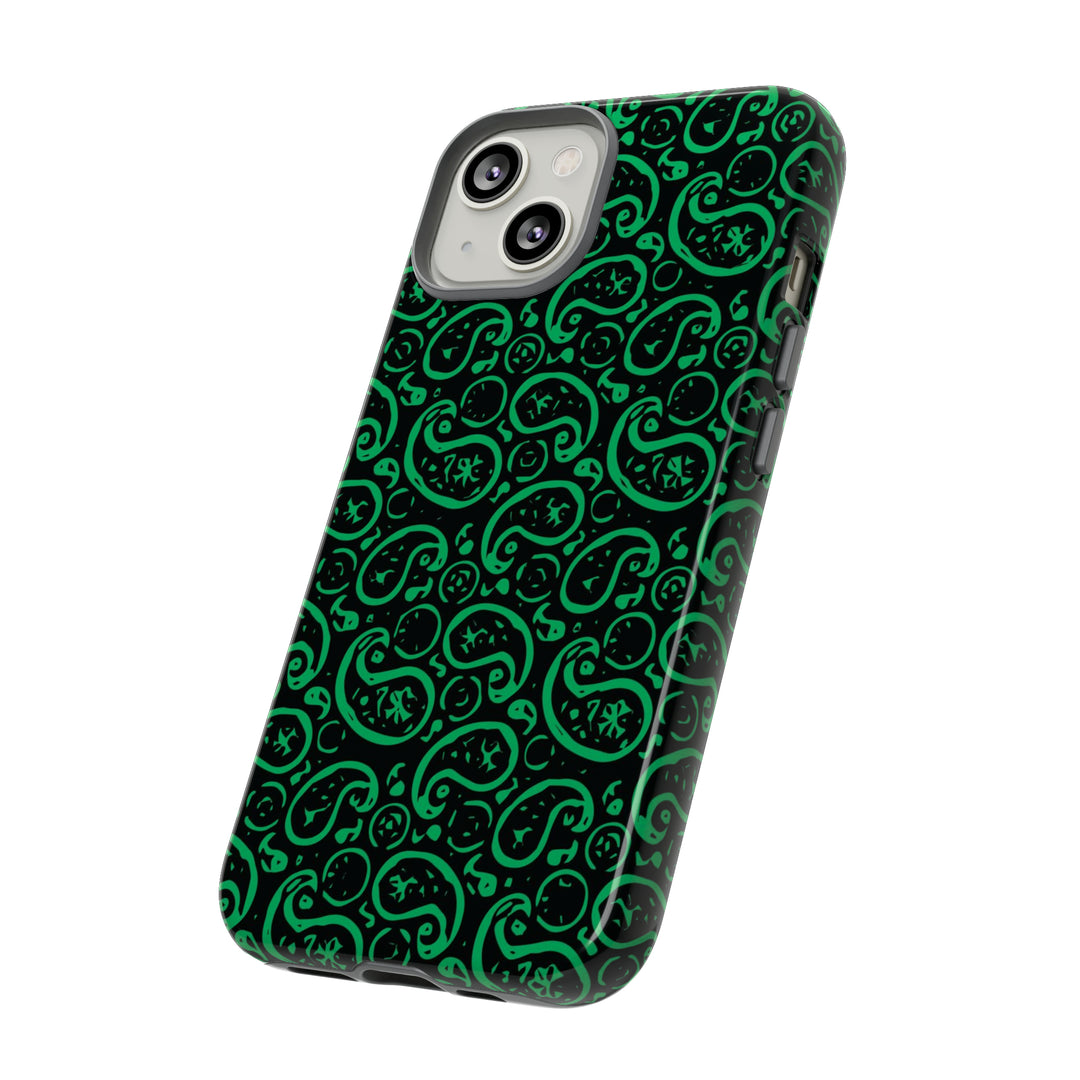 Cute IPhone Case | iPhone 15 Case | iPhone 15 Pro Max Case, Iphone 14 Case, Iphone 14 Pro Max Case IPhone Case for Art Lovers, Paisley Green - Studio40ParkLane