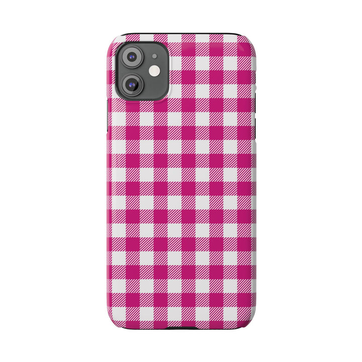 Slim Pink Gingham Gift for Her Cute Phone Cases for Iphone 16 Pro Max | iPhone 15 Case | iPhone 15 Pro Max Case, Iphone 14, 13, 12, 11, 10, 8, 7 - Studio40ParkLane