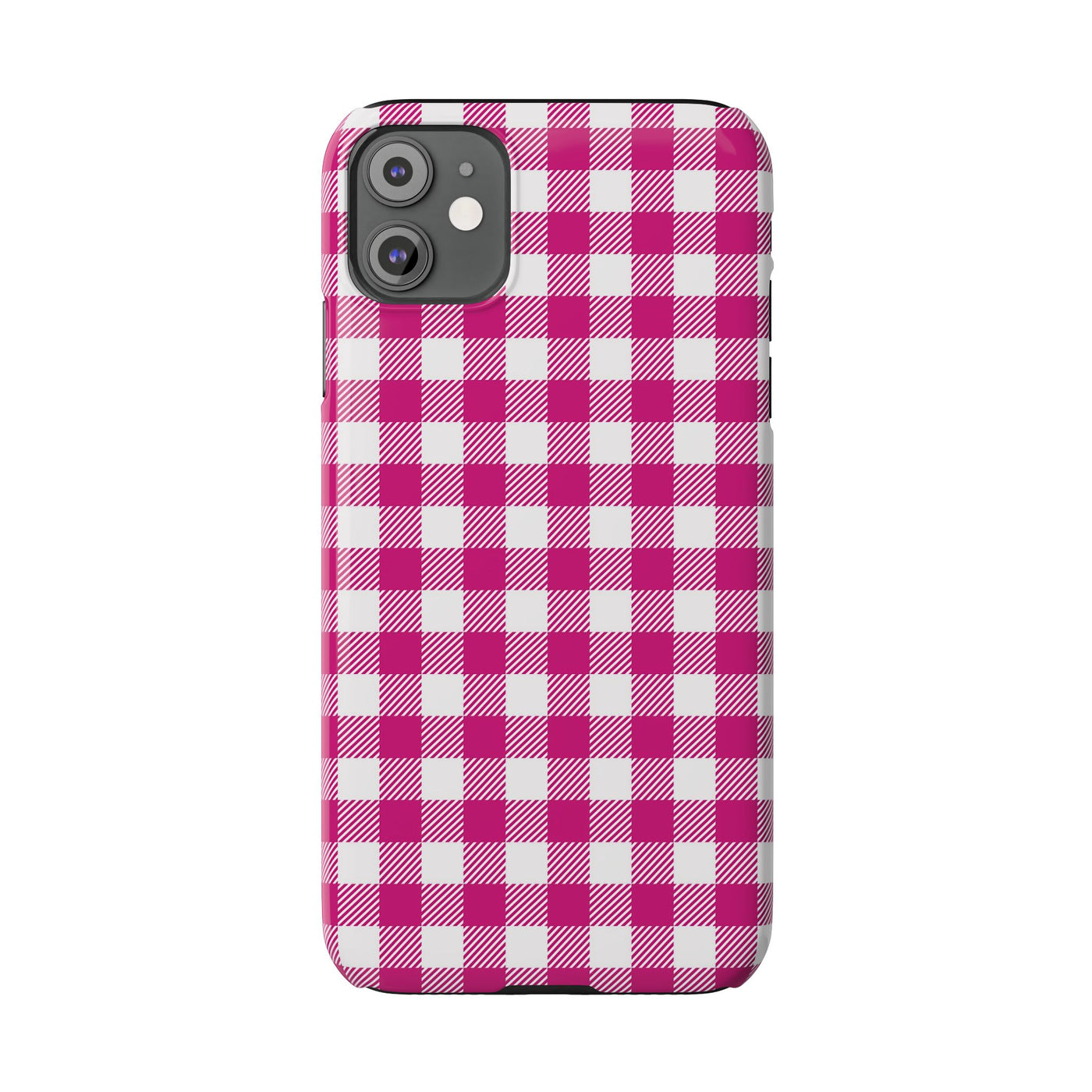 Slim Pink Gingham Gift for Her Cute Phone Cases for Iphone 16 Pro Max | iPhone 15 Case | iPhone 15 Pro Max Case, Iphone 14, 13, 12, 11, 10, 8, 7