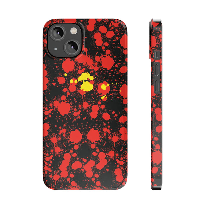 Slim Cute Phone Cases for Iphone - | iPhone 15 Case | iPhone 15 Pro Max Case, Iphone 14 Case, Iphone 14 Pro Max, Iphone 13, Red Yellow Paint Splash - Studio40ParkLane