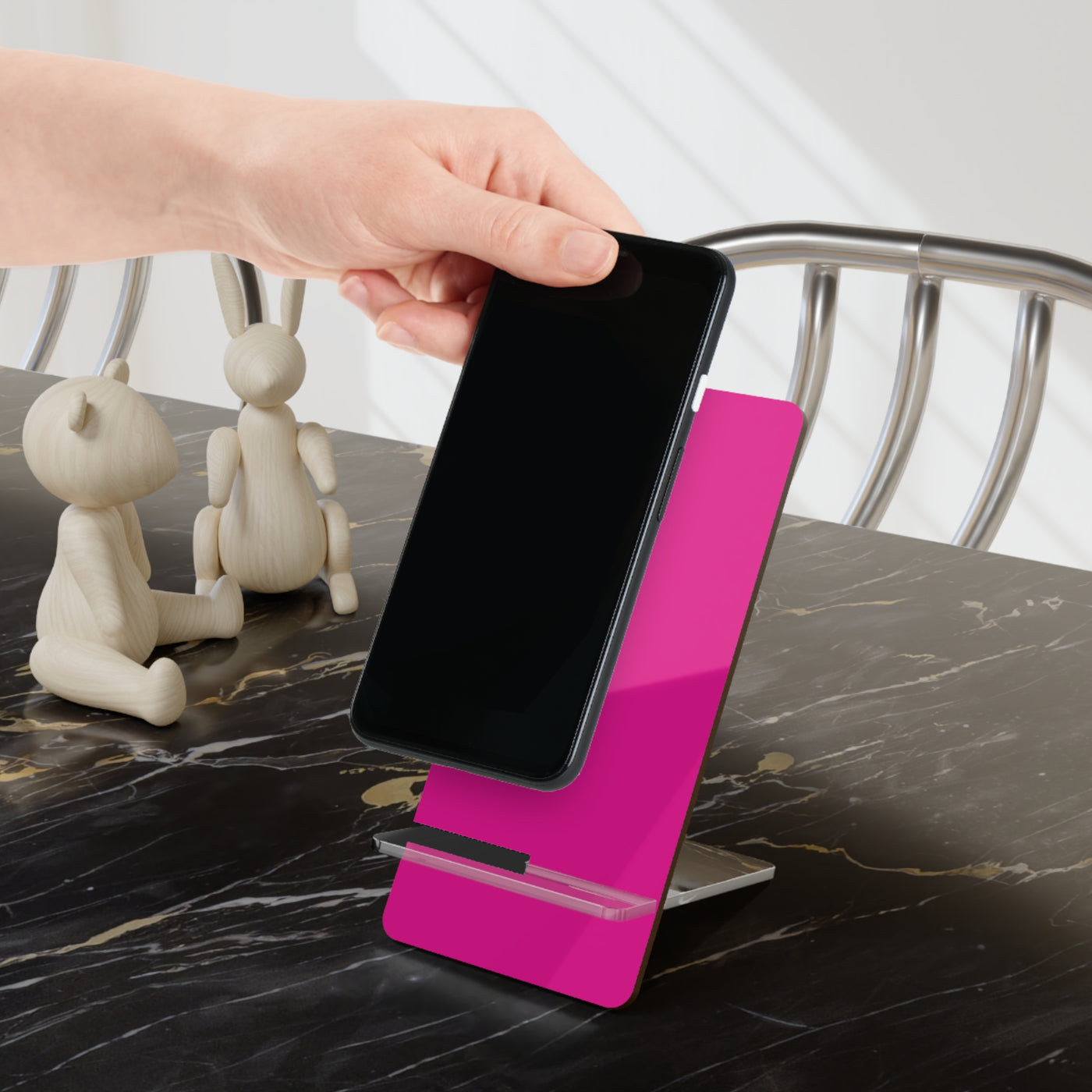 Phone Stand, Soothing Fun Bright Pink Design for Iphones 16, Iphone 15, 14, 13, 12 Samsung Galaxy S24, S23, S22, S21 and Google Pixel 8