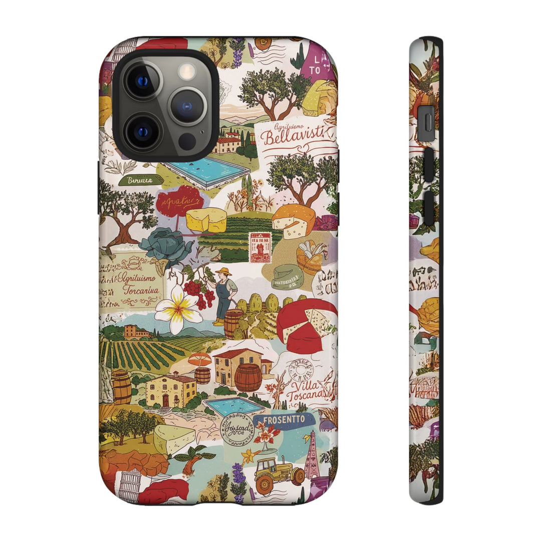 Italy Tuscany Coquette Collage Tough Premium Phone Case - For iPhone 17 Pro Max iPhone 16 Pro iPhone 15 Iphone 14 Plus 13 Pro 12 11 10 XR - Studio40ParkLane