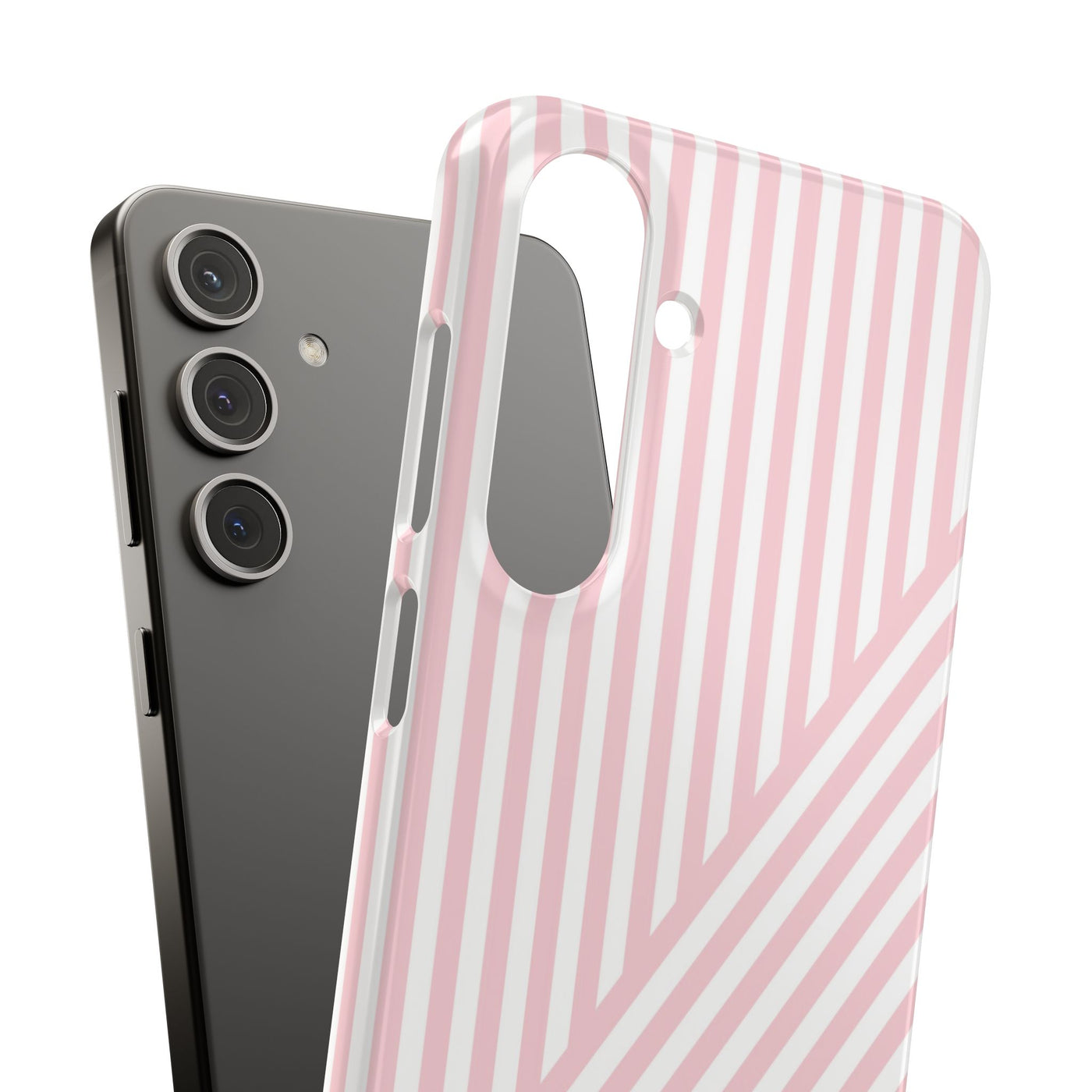 Aesthetic Sweet Pink Stripes Cute Phone Case Sleek Snap - For iPhone 17 Pro Max iPhone 16 Pro iPhone 15 Iphone 14 Plus 13 Pro 12 11 10 Gift