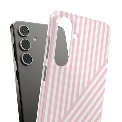 Aesthetic Sweet Pink Stripes Cute Phone Case Sleek Snap - For iPhone 17 Pro Max iPhone 16 Pro iPhone 15 Iphone 14 Plus 13 Pro 12 11 10 Gift