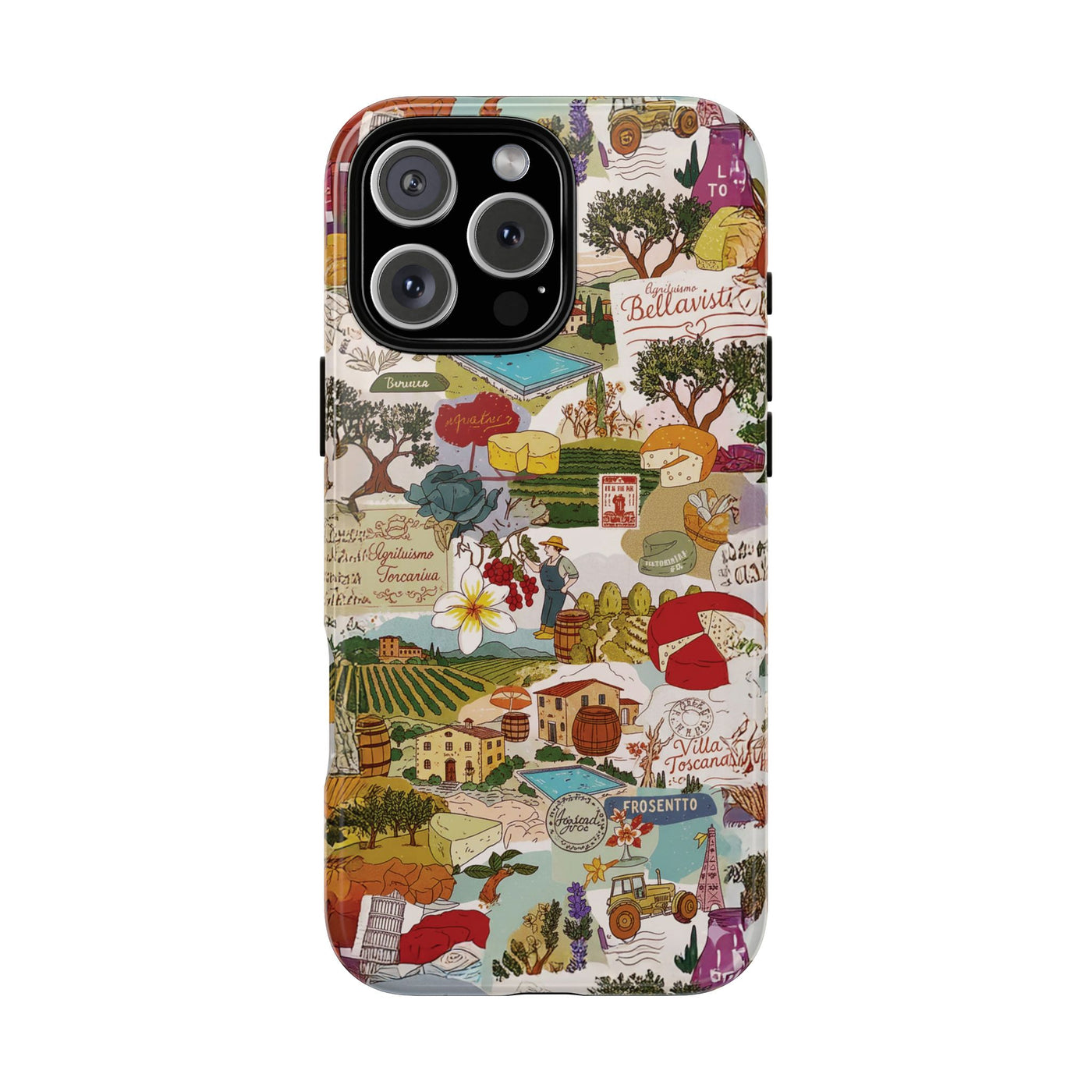 Italy Tuscany Coquette Collage Tough Premium Phone Case - For iPhone 17 Pro Max iPhone 16 Pro iPhone 15 Iphone 14 Plus 13 Pro 12 11 10 XR - Studio40ParkLane