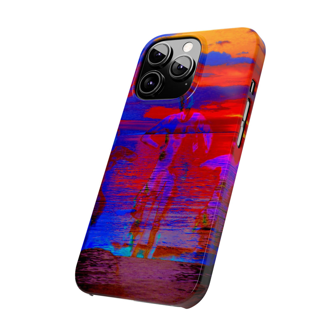 Slim Cute Phone Cases for Iphone | iPhone 15 Case | iPhone 15 Pro Max, Iphone 14 Case, Iphone 14 Pro Max, Iphone 13, Red Blue Sunset - Studio40ParkLane