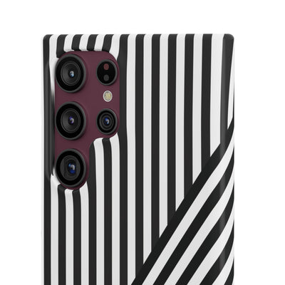 Aesthetic Black White Stripes Cute Phone Case Sleek Snap - For iPhone 17 Pro Max iPhone 16 Pro iPhone 15 Iphone 14 Plus 13 Pro 12 11 10 Gift - Studio40ParkLane