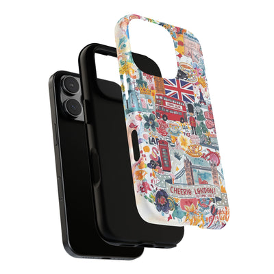 London England Coquette Collage Tough Premium Phone Case - For iPhone 17 Pro Max iPhone 16 Pro iPhone 15 Iphone 14 Plus 13 Pro 12 11 10 XR - Studio40ParkLane