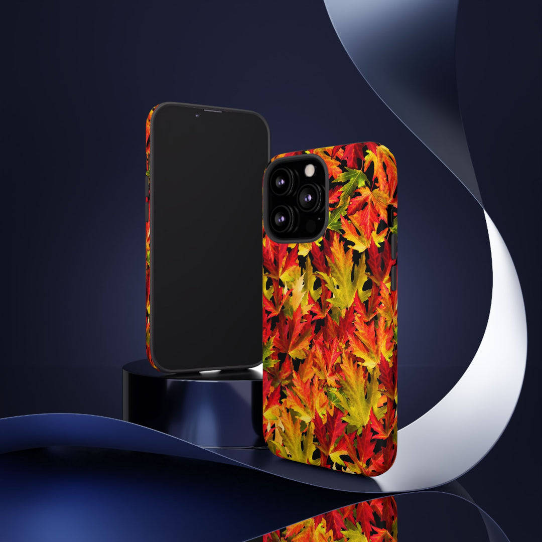 Fall Leaves Impact Resistant, Cute Phone Cases for Samsung S24, S23, S22, S21, IPhone 15 pro Iphone 14 pro Iphone 13 IPhone 12 Iphone 11 - Studio40ParkLane