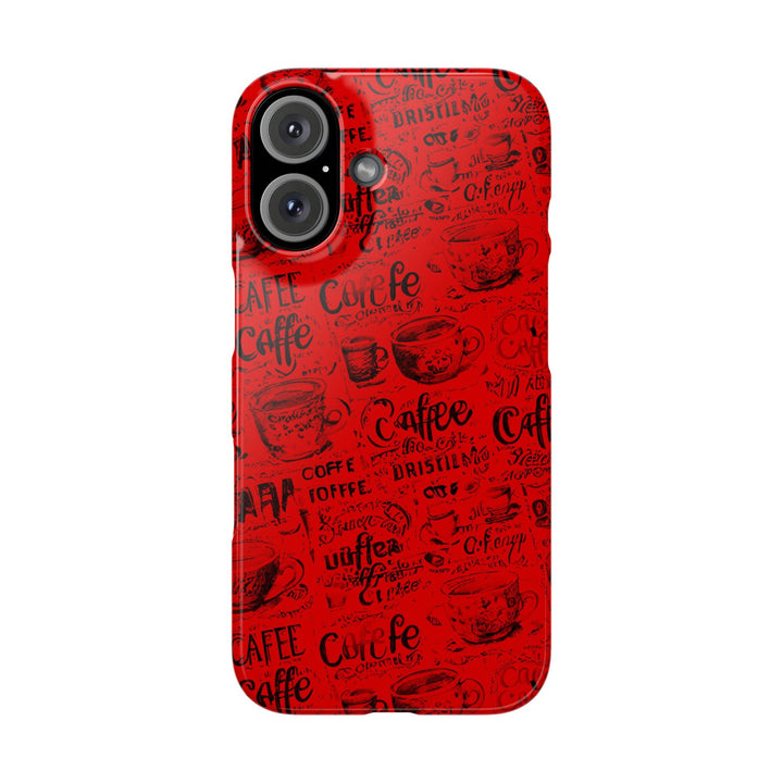 Slim Cute Phone Cases for Iphone - | iPhone 15 Case | iPhone 15 Pro Max Case, Iphone 14 Case, Iphone 14 Pro Max, Iphone 13, Red Black Coffee - Studio40ParkLane