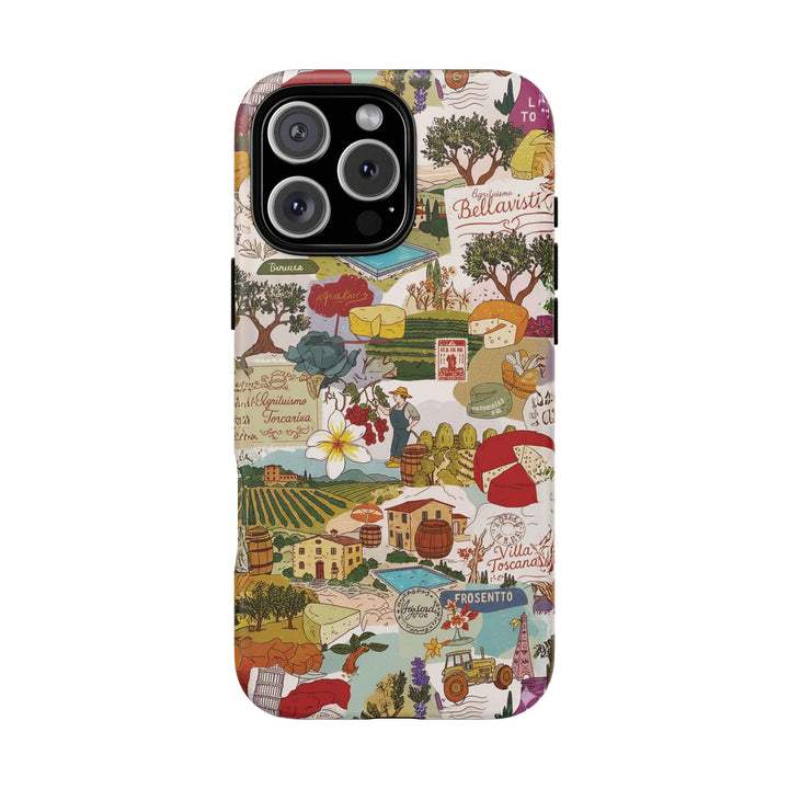 Italy Tuscany Coquette Collage Tough Premium Phone Case - For iPhone 17 Pro Max iPhone 16 Pro iPhone 15 Iphone 14 Plus 13 Pro 12 11 10 XR - Studio40ParkLane