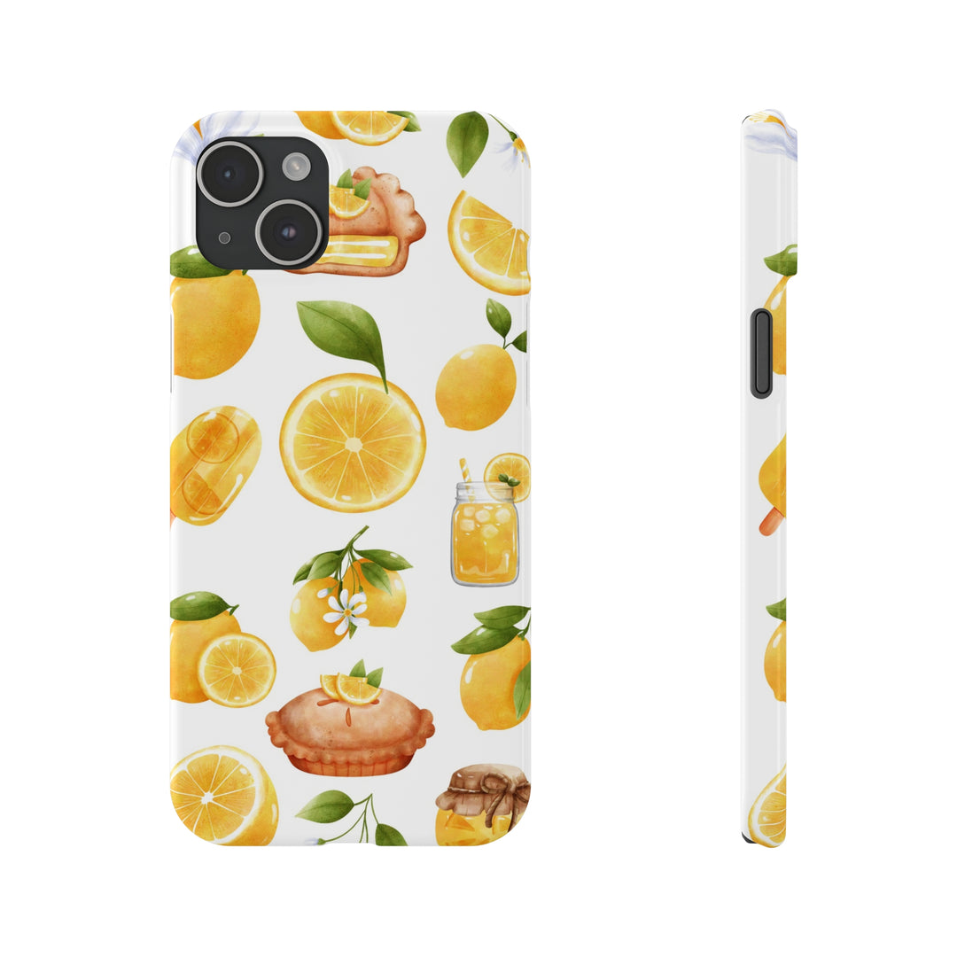 Slim Cute Phone Cases for Iphone - | iPhone 15 Case | iPhone 15 Pro Max Case, Iphone 14 Case, Iphone 14 Pro Max, Iphone 13, Summer Fruit Lemon - Studio40ParkLane